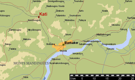 Carte de la region de Kati
